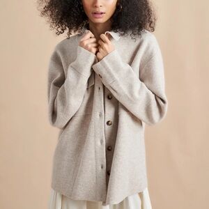 La Ligne Light Tan Buttoned Cardigan